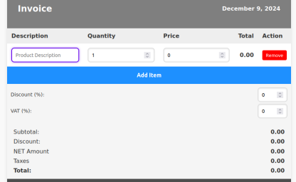 Making Invoices with HTML